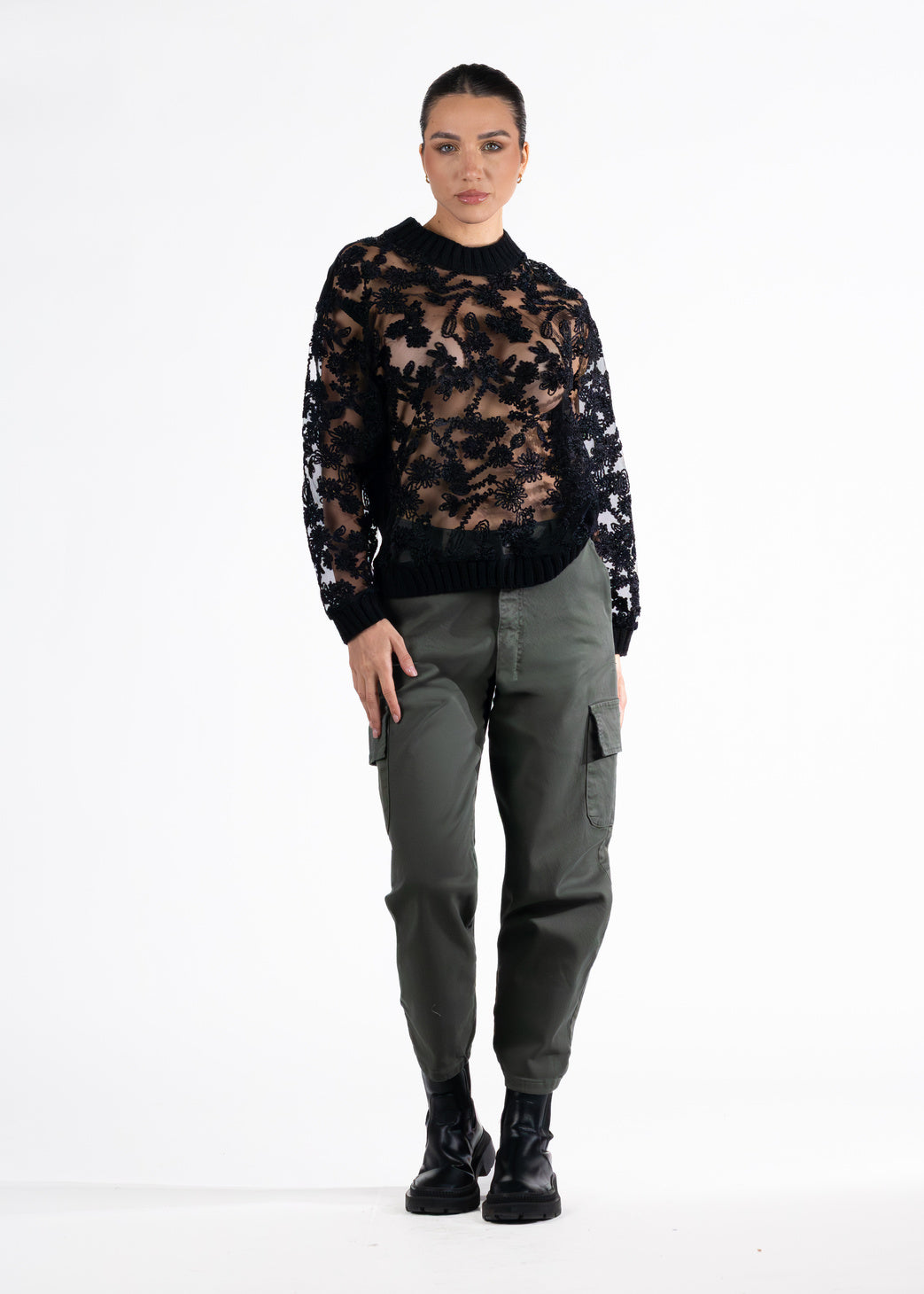 Maglia Pizzo E Costina
