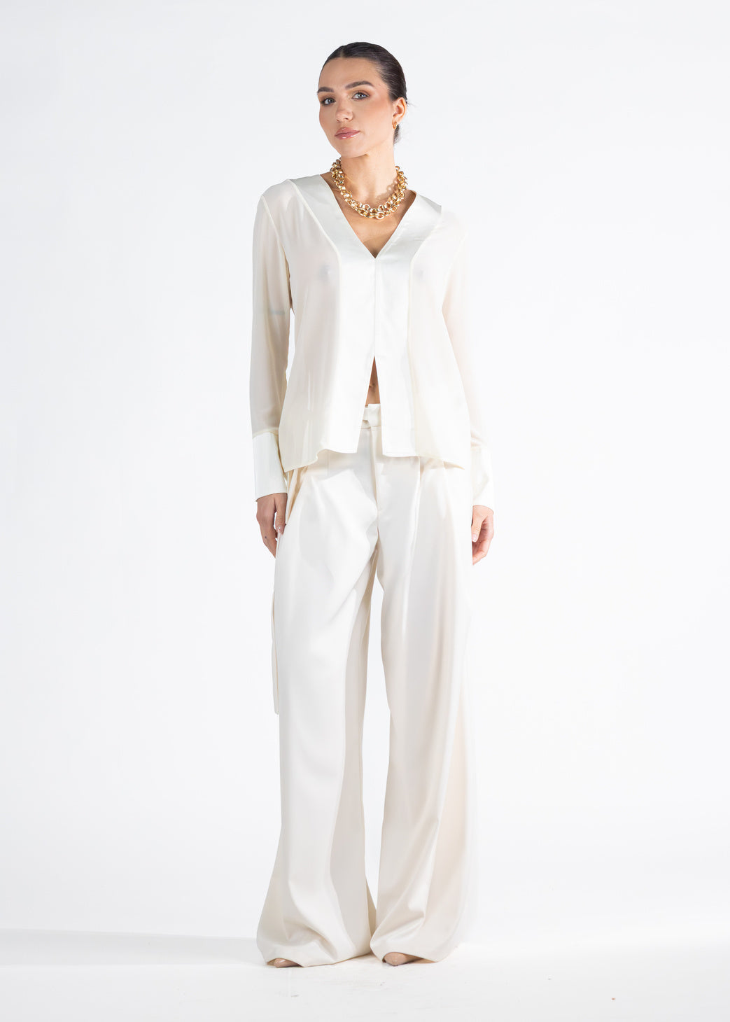 Blusa Scollo Raso