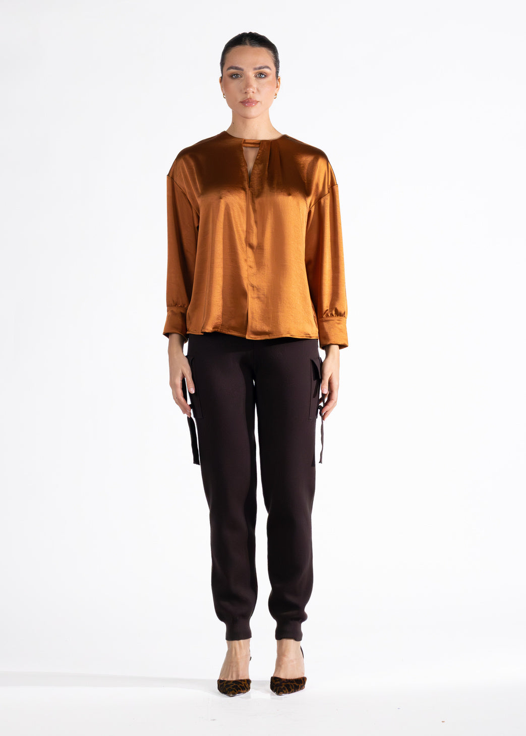 Pantaloni Cargo In Maglia
