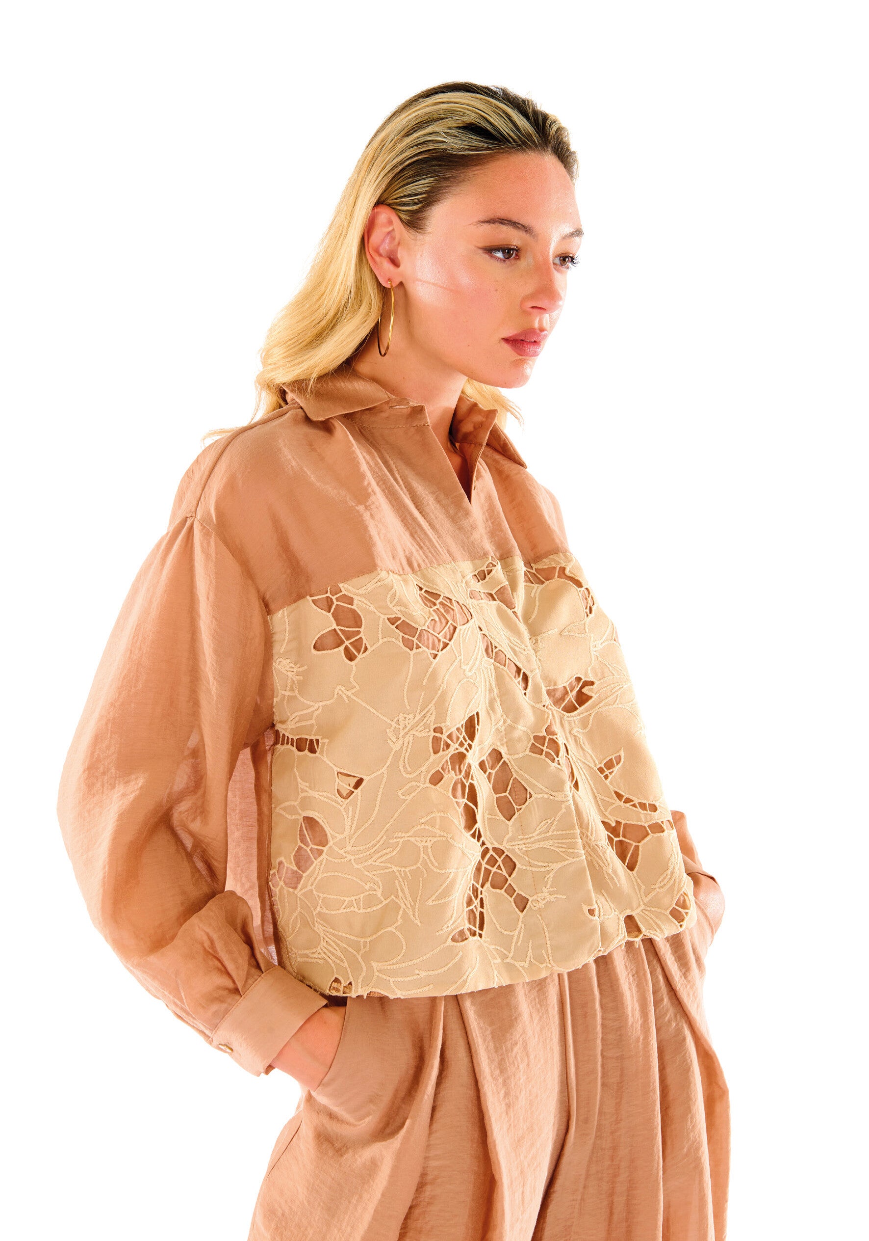 Camicia Pizzo Fiori