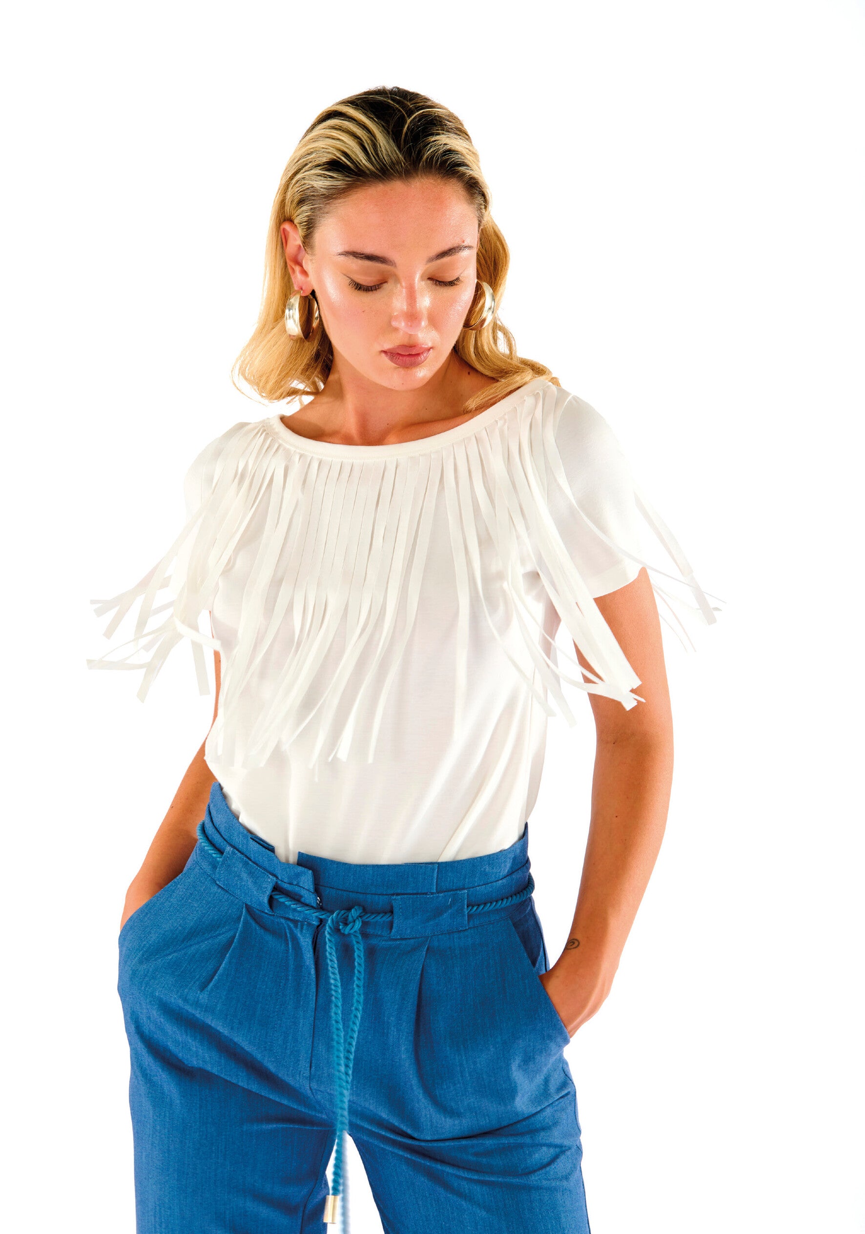 T-shirt Frange