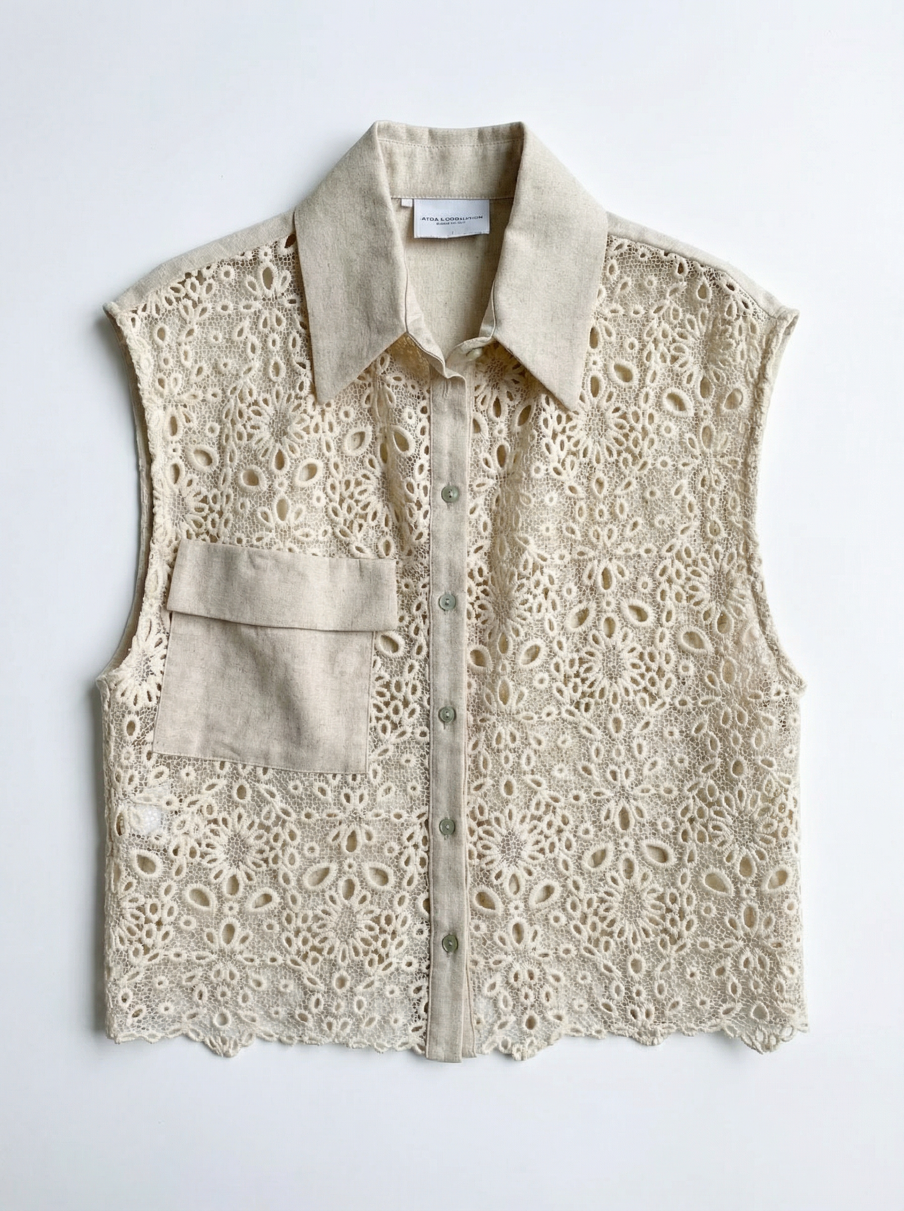 Camicia Smanicata Macrame'